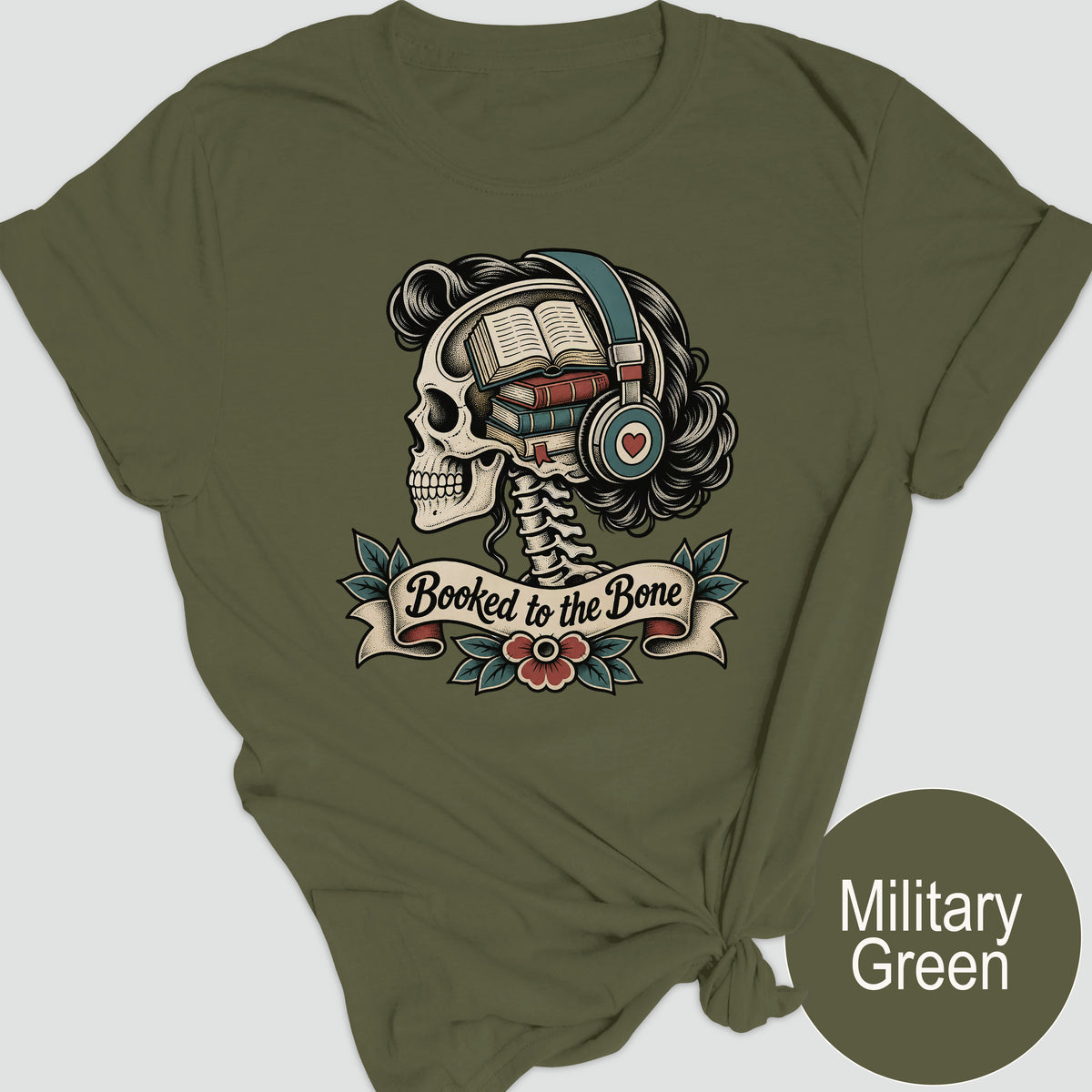 Booked to the Bone Vintage Audiobook Tee
