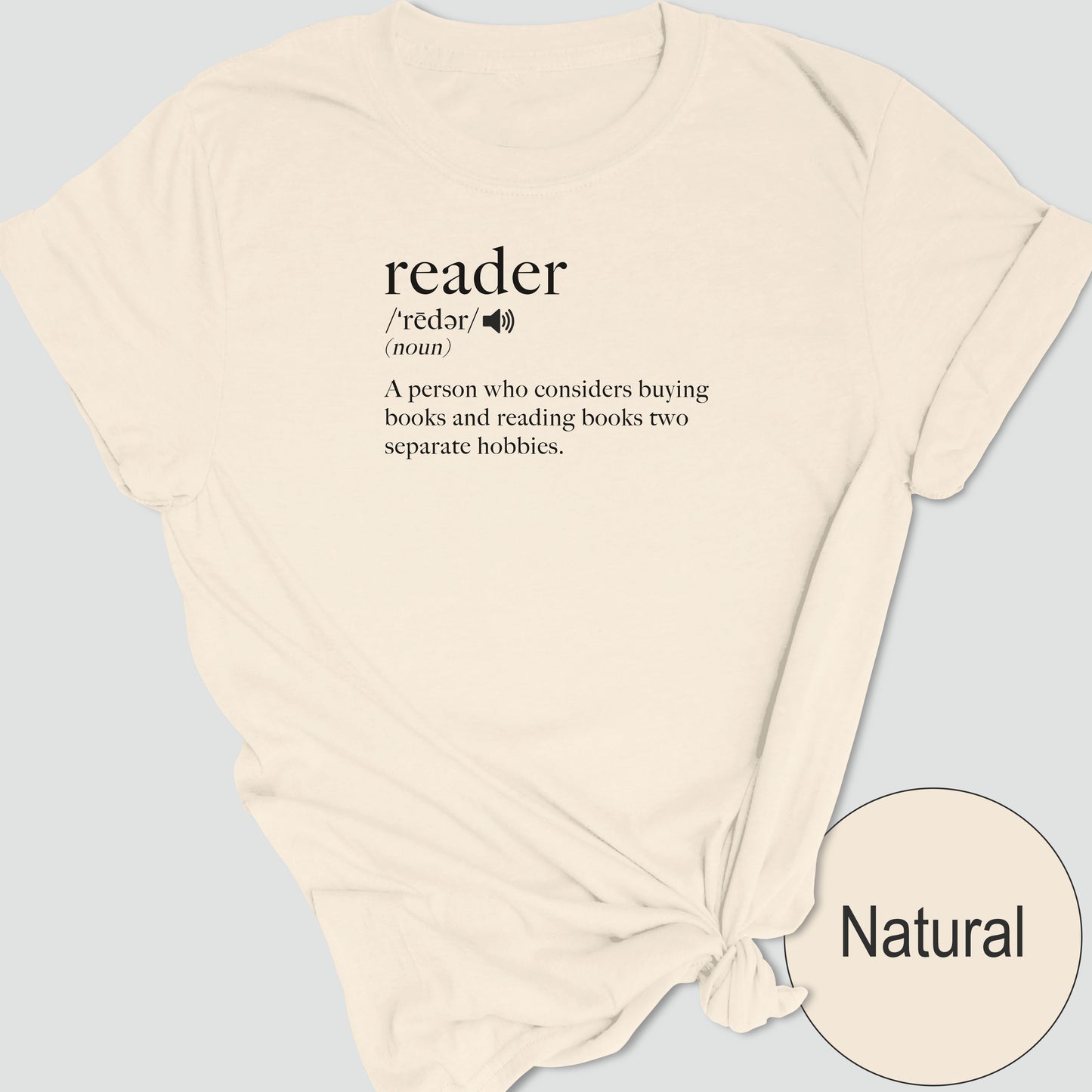 Reader, A person who considers buying books and reading books two separate hobbies.