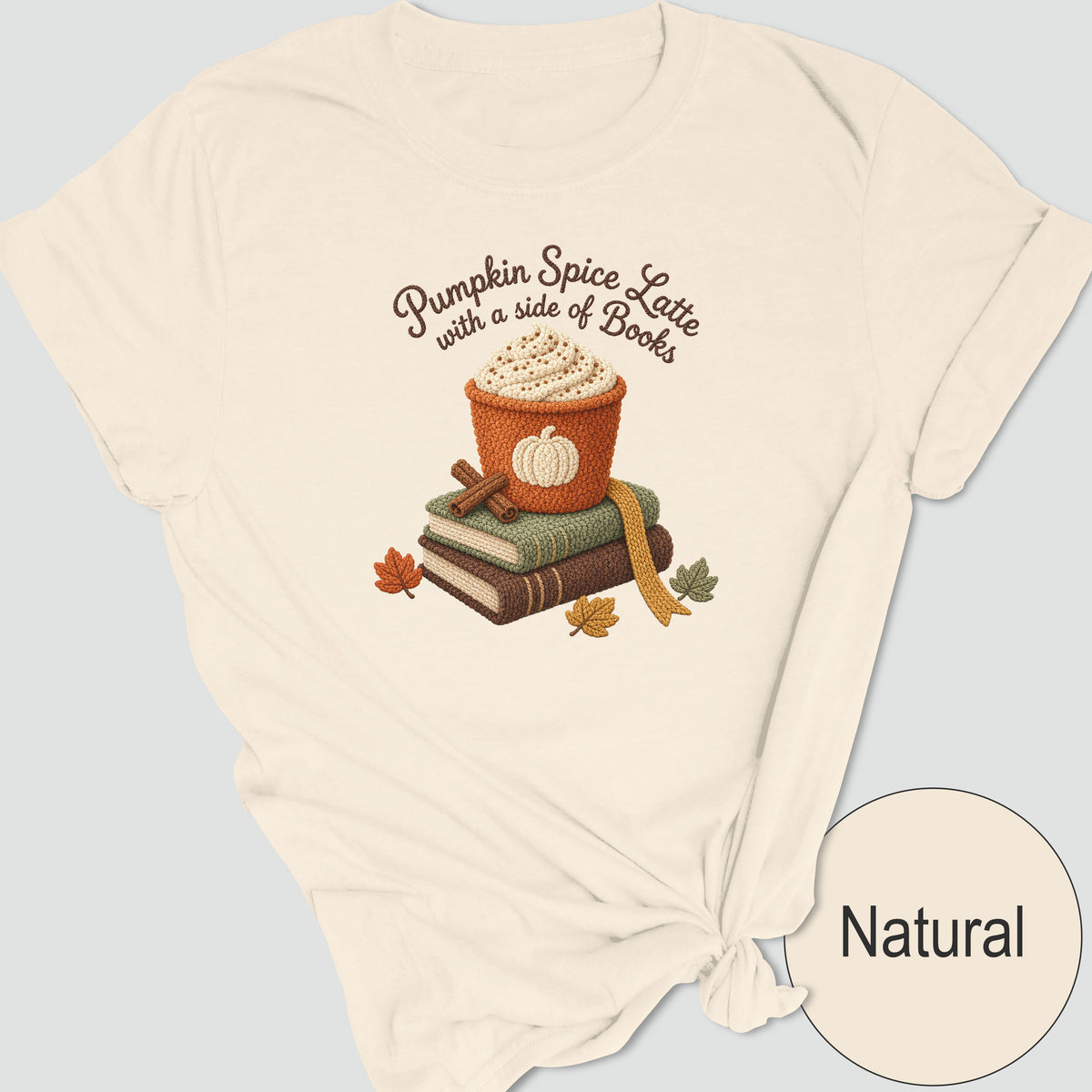 Pumpkin Spice Latte with a side of Books | Faux Yarn Look