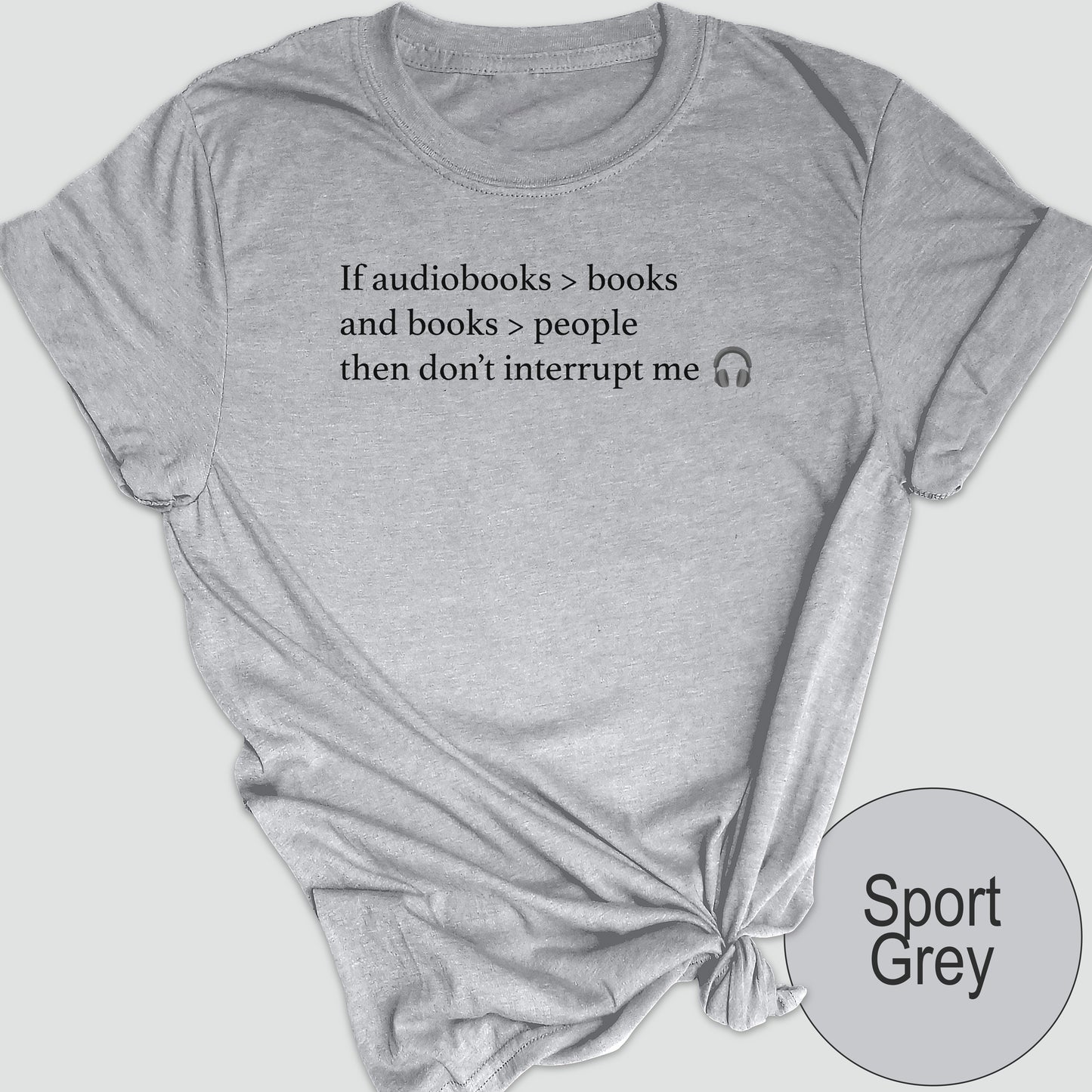If audiobooks > books and books > people, then don't interrupt me